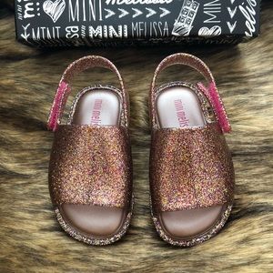 BRAND NEW MINI MELISSA GLITTER SANDALS 5